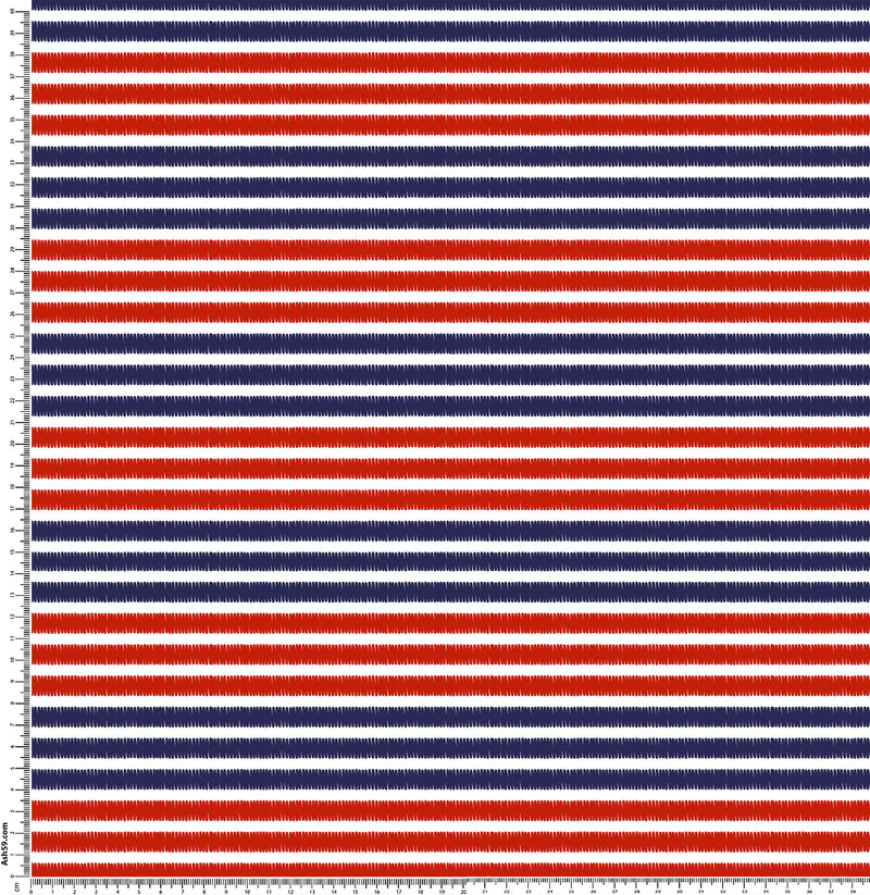 5044 Zigzag red blue stripe.