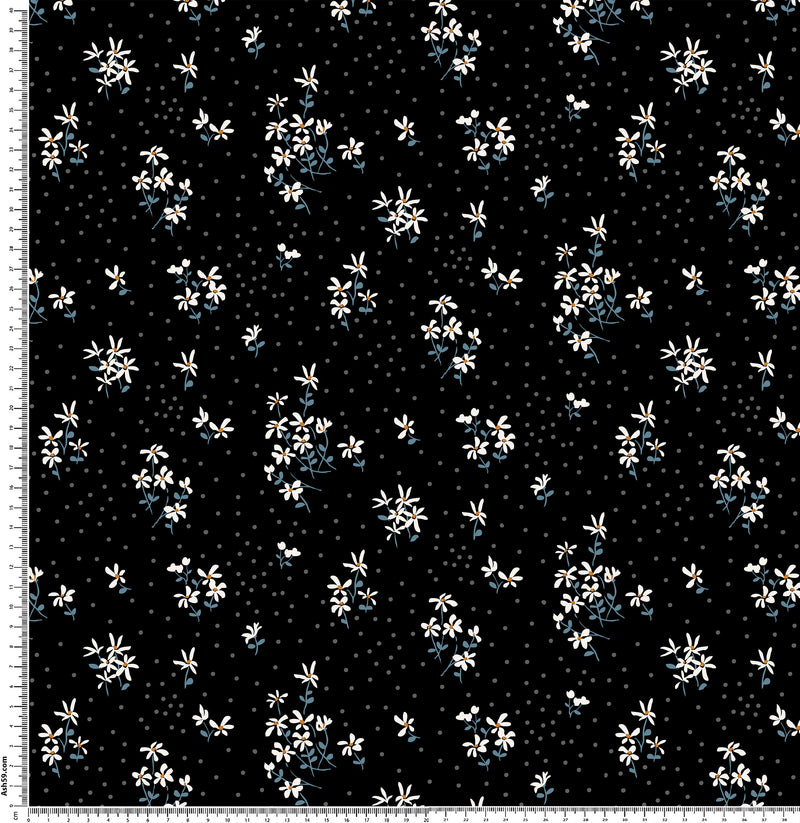 6944 ditsy black base flower.