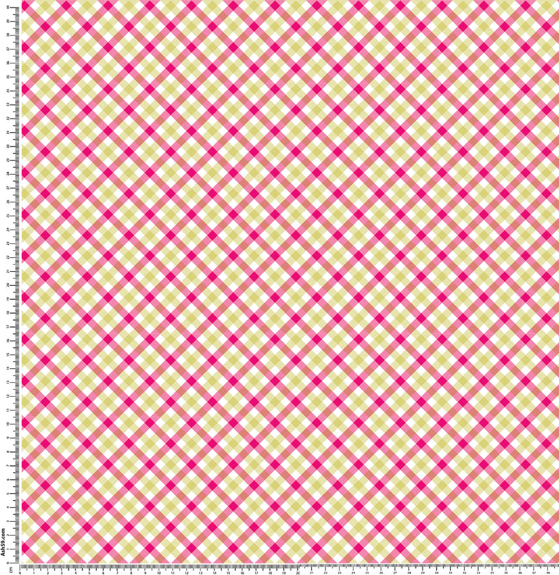 A120 Pink and yellow small check.