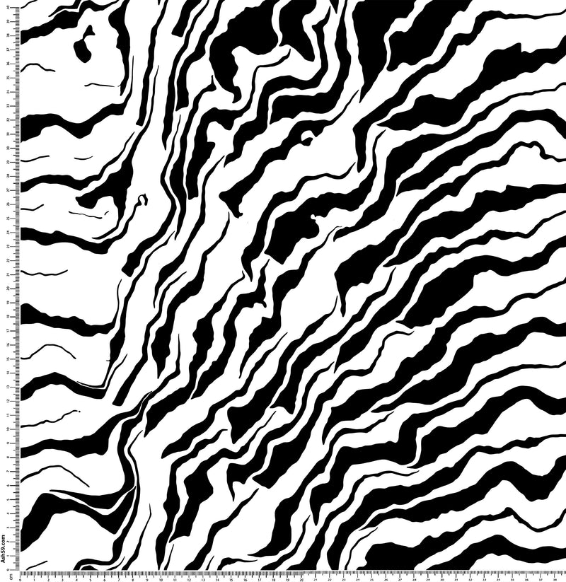 A5 Abstract Stripe Black and White.