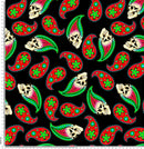 Alt Paisley Pattern Green with Black.