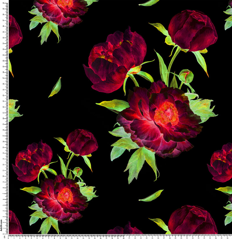 F30 bright large floral red.