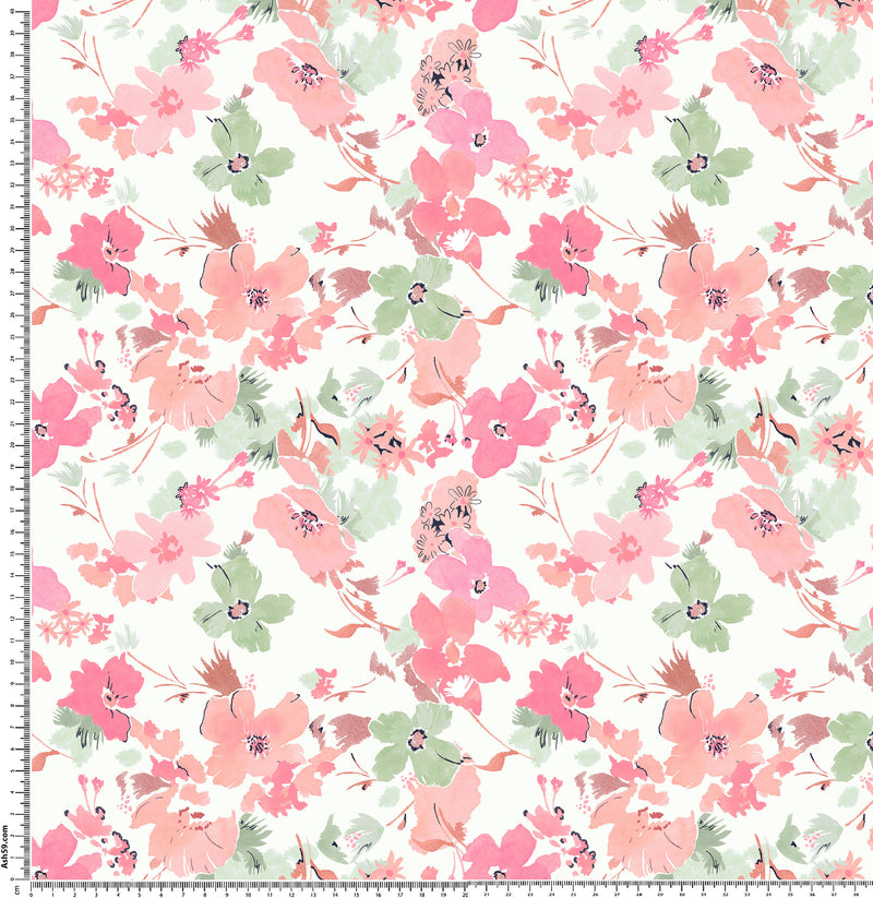 F47 Pink and white floral.