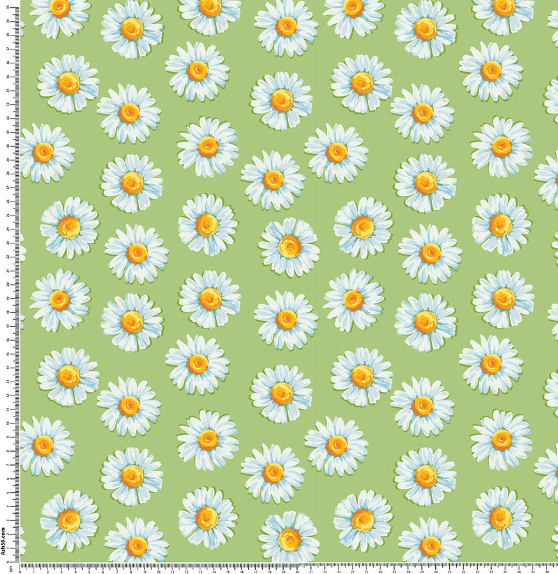 F6 Daisies on green.