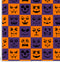 Halloween faces checker board.