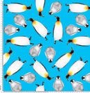 J034 Penguin Pattern Blue.