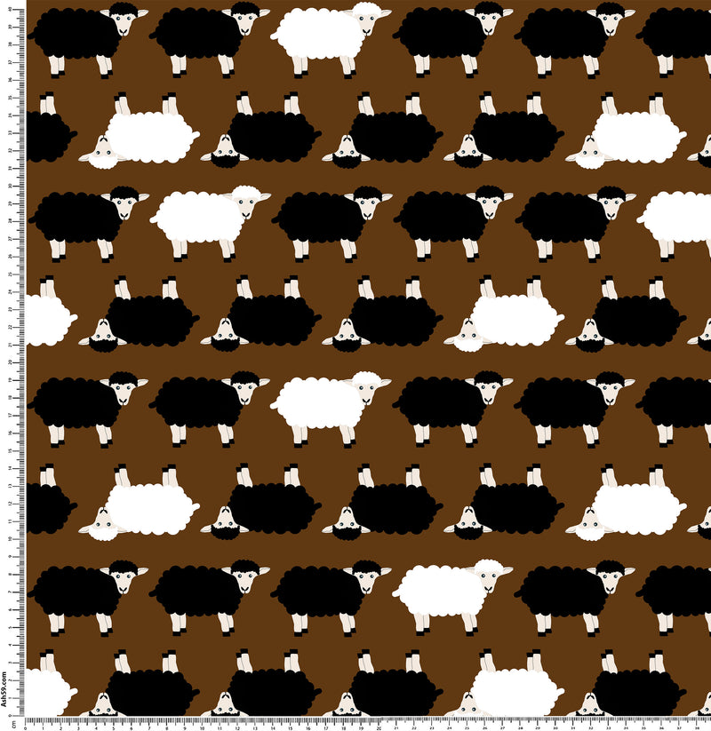 LV39 sheep dark brown pattern.