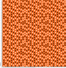 Orange black white polka dot.