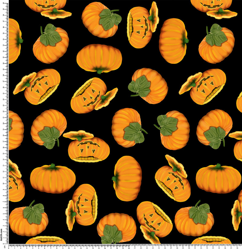 Pumpkins pattern black.