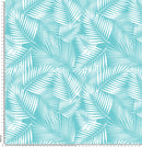 S1002 Tropical white on blue green.