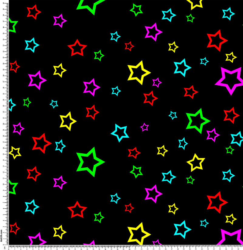 stars multi - colour pattern.